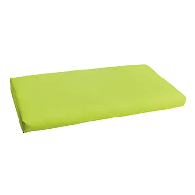 Sunbrella Macaw Green Indoor/Outdoor Bench Cushion - 48 in W x 19 in D