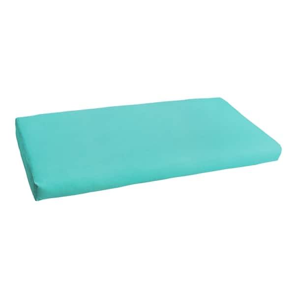 Clara 60-Inch Indoor/ Outdoor Teal Blue Bench Cushion Made with Sunbrella - Blue