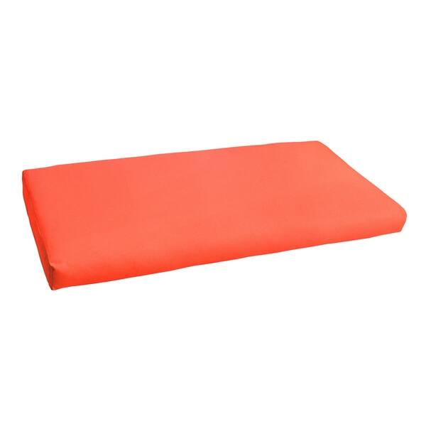 Shop Sunbrella Melon Coral Indoor Outdoor Bench Cushion 48 In W