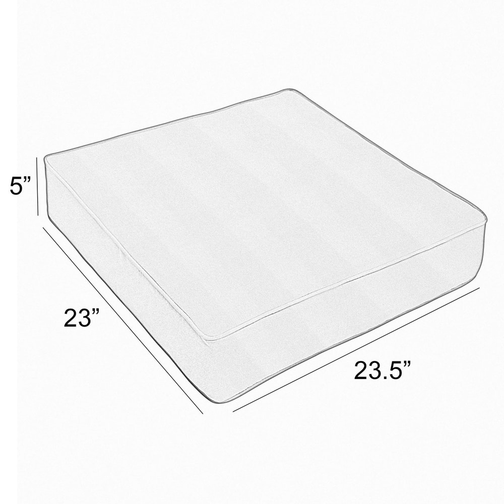 Sunbrella Black/White Stripes Outdoor Deep Seating Cushion by Havenside Home