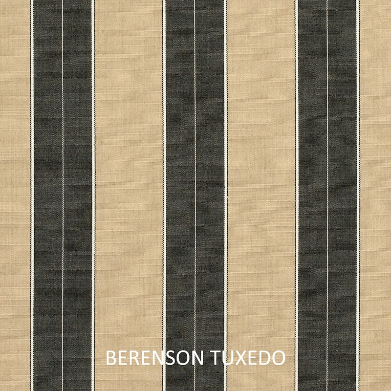Sunbrella Beige Black Stripe Indoor/Outdoor Deep Seating Cushion, Corded