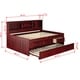 preview thumbnail 3 of 1, Full Bookcase Captains Daybed with 3 Drawer Storage & Twin Trundle