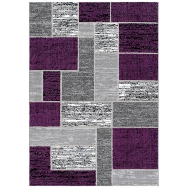 L Baiet Verena Purple Geometric Rug Overstock 28890141