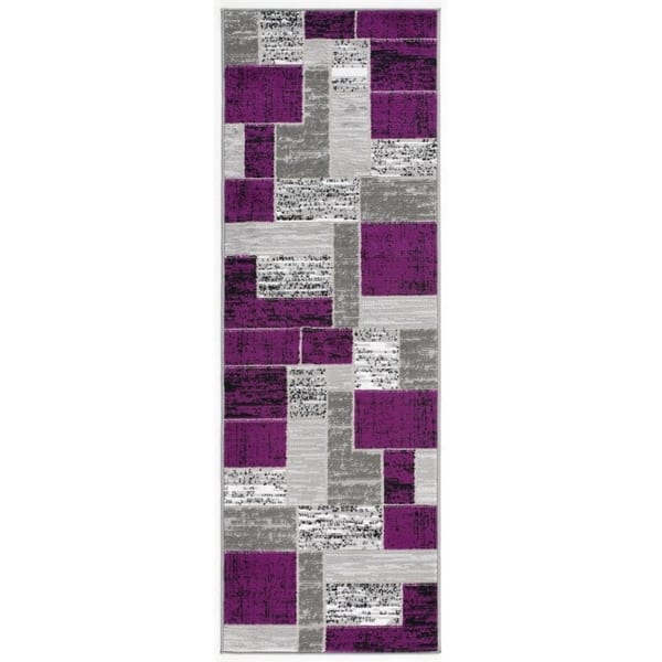 L Baiet Verena Purple Geometric Rug Overstock 28890141
