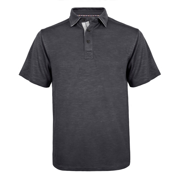 Robert Graham Solid Floral Patterned Cotton Modal Blend Polo Shirt