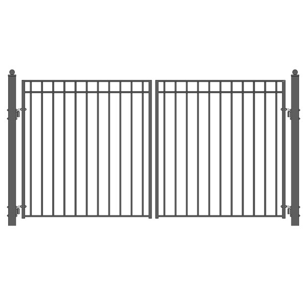 ALEKO Madrid Style Iron Wrought Dual Swing Driveway Gate 16' - 16 ft x 6 ft