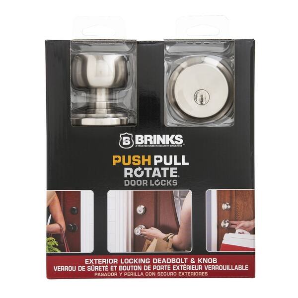 Shop Brinks Push Pull Rotate Ganyon Entry Knob And Deadbolt Combo