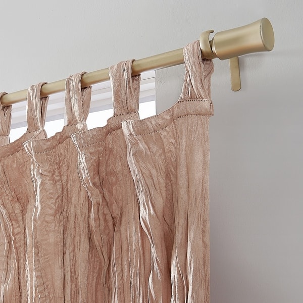 No 918 Odelia Distressed Velvet Tab Top Curtain Panel On No 918 Odelia Distressed Velvet