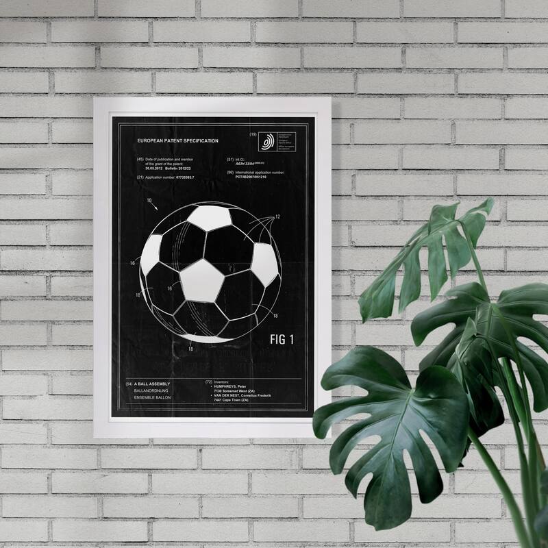Wynwood Studio 'soccer ball 2012' Sports and Teams Framed Wall Art Print - Black, White