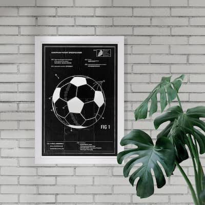 Wynwood Studio 'soccer ball 2012' Sports and Teams Framed Wall Art Print - Black, White