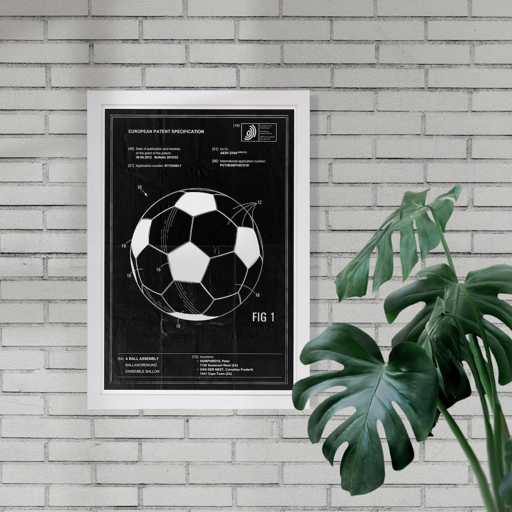 Wynwood Studio 'soccer ball 2012' Sports and Teams Framed Wall Art Print - Black, White