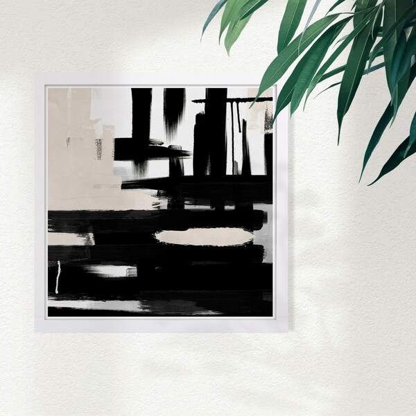 Wynwood Studio 'Road to Nowhere' Abstract Framed Wall Art Print - Brown, Black - 13 x 13