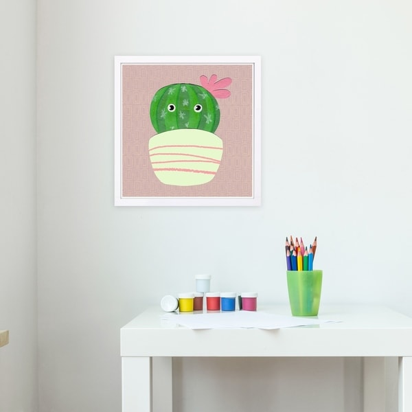Wynwood Studio 'Rosita Pastel' Floral and Botanical Framed Wall Art Print - Green, Pink - 13 x 13