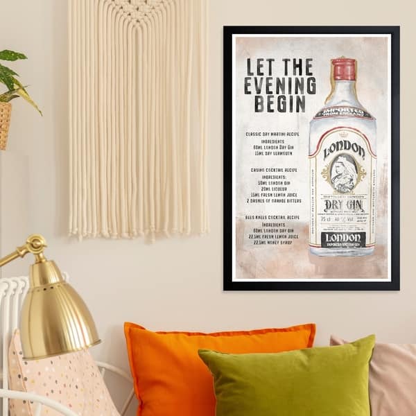 Shop Black Friday Deals On Wynwood Studio Gin Recipes Drinks And Spirits Framed Wall Art Print Brown Gray 13 X 19 Overstock 28892207