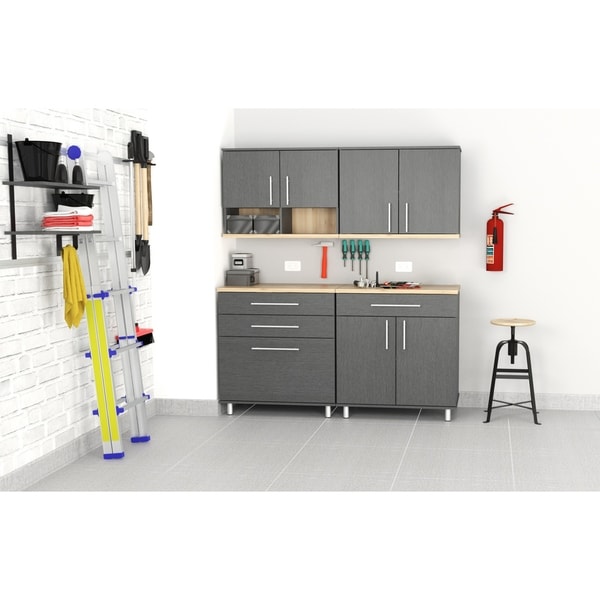 Shop Inval Kratos 4 Piece Graphite Grey Garage Cabinet Set Ships