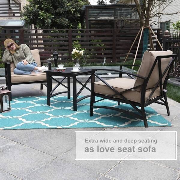 Shop Black Friday Deals On Claribelle 3 Piece Extra Wide Deep Seating Bistro Set By Havenside Home Overstock 28894056