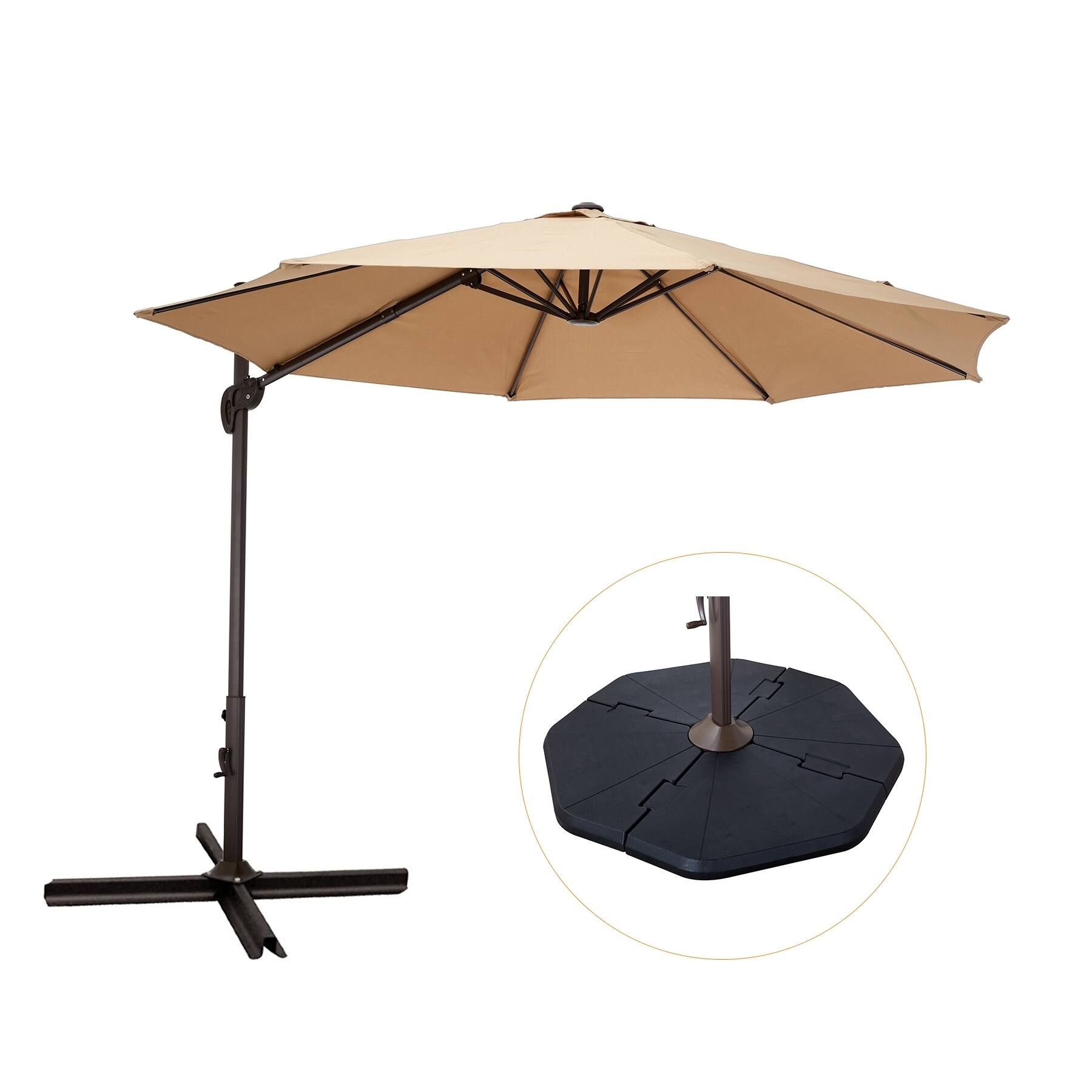 Shop Black Friday Deals On 4 Piece Plastic Sand Filled Cantilever Umbrella Base Overstock 28894890