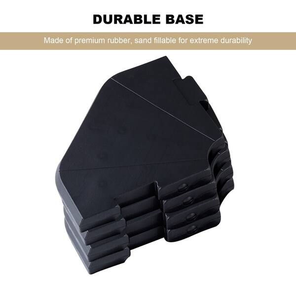 Shop Black Friday Deals On 4 Piece Plastic Sand Filled Cantilever Umbrella Base Overstock 28894890