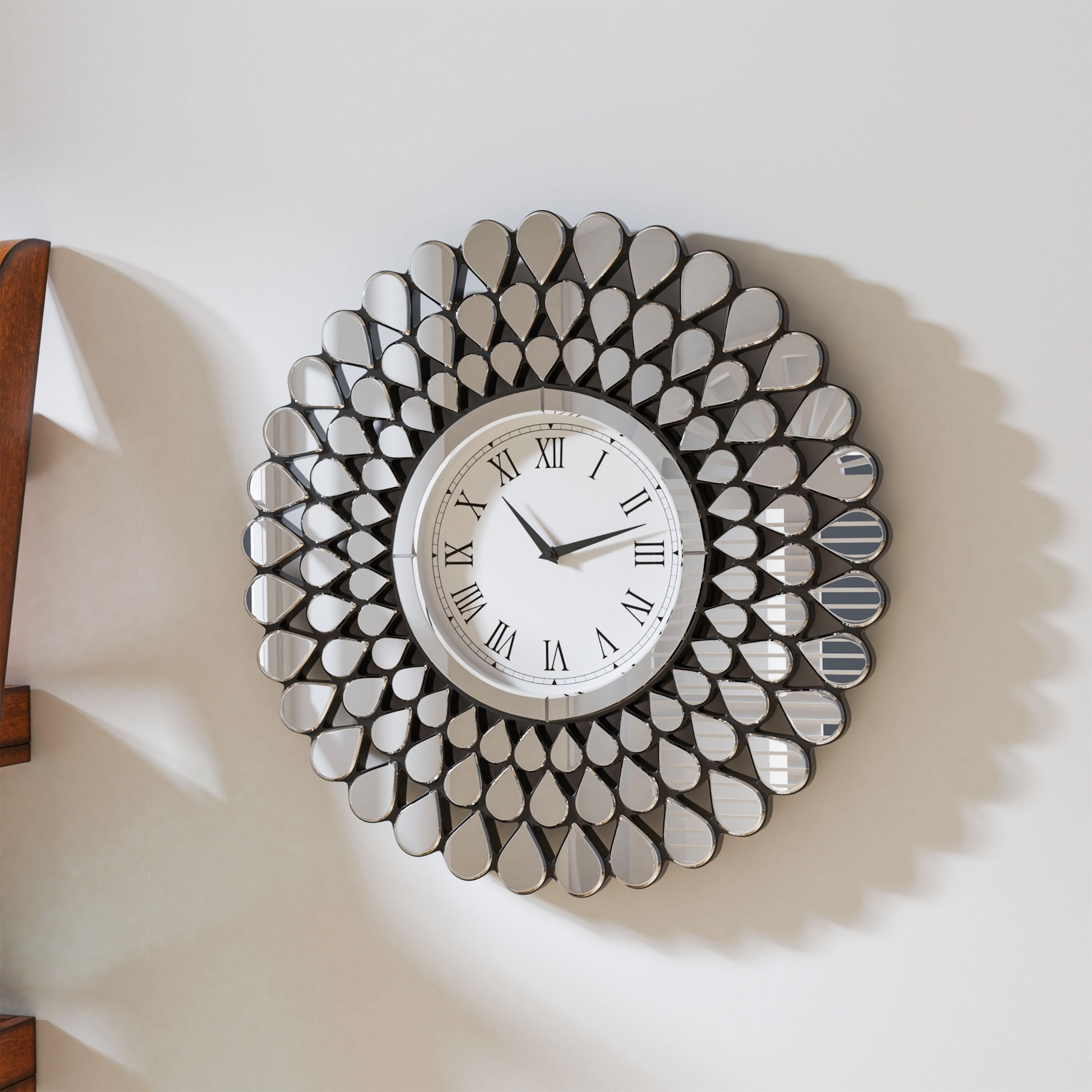 Silver Orchid Arvidson Contemporary Silver Wall Clock Silver Orchid Arvidson Contemporary Silver Wall Clock