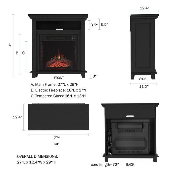 Shop Copper Grove Siavonga Electric Fireplace Tv Stand With Faux