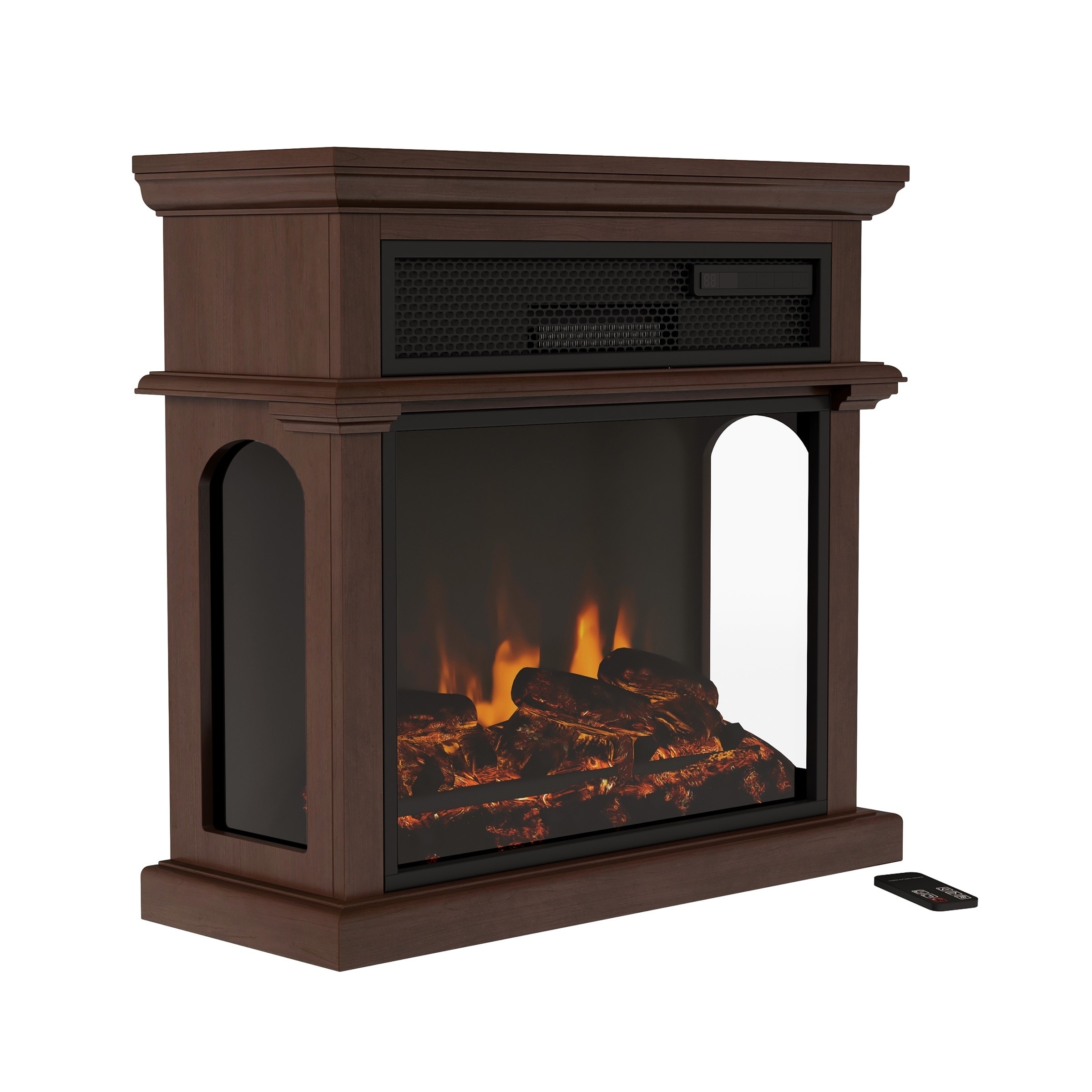 Freestanding Electric Fireplaces 29 In 3 Element Mantel Oak