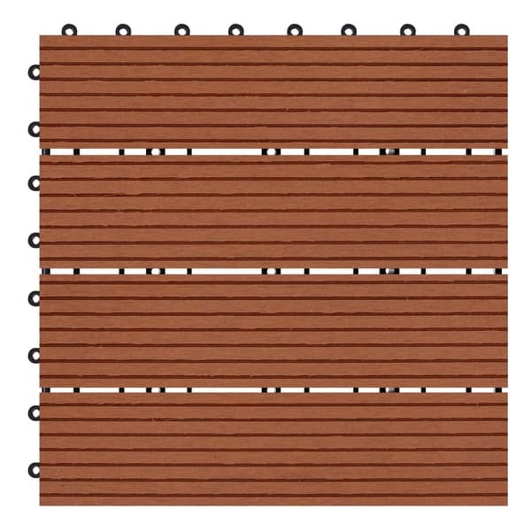 Clay Finish Bamboo Composite Deck Tile (11 Sq. Ft Carton) - Bed Bath 