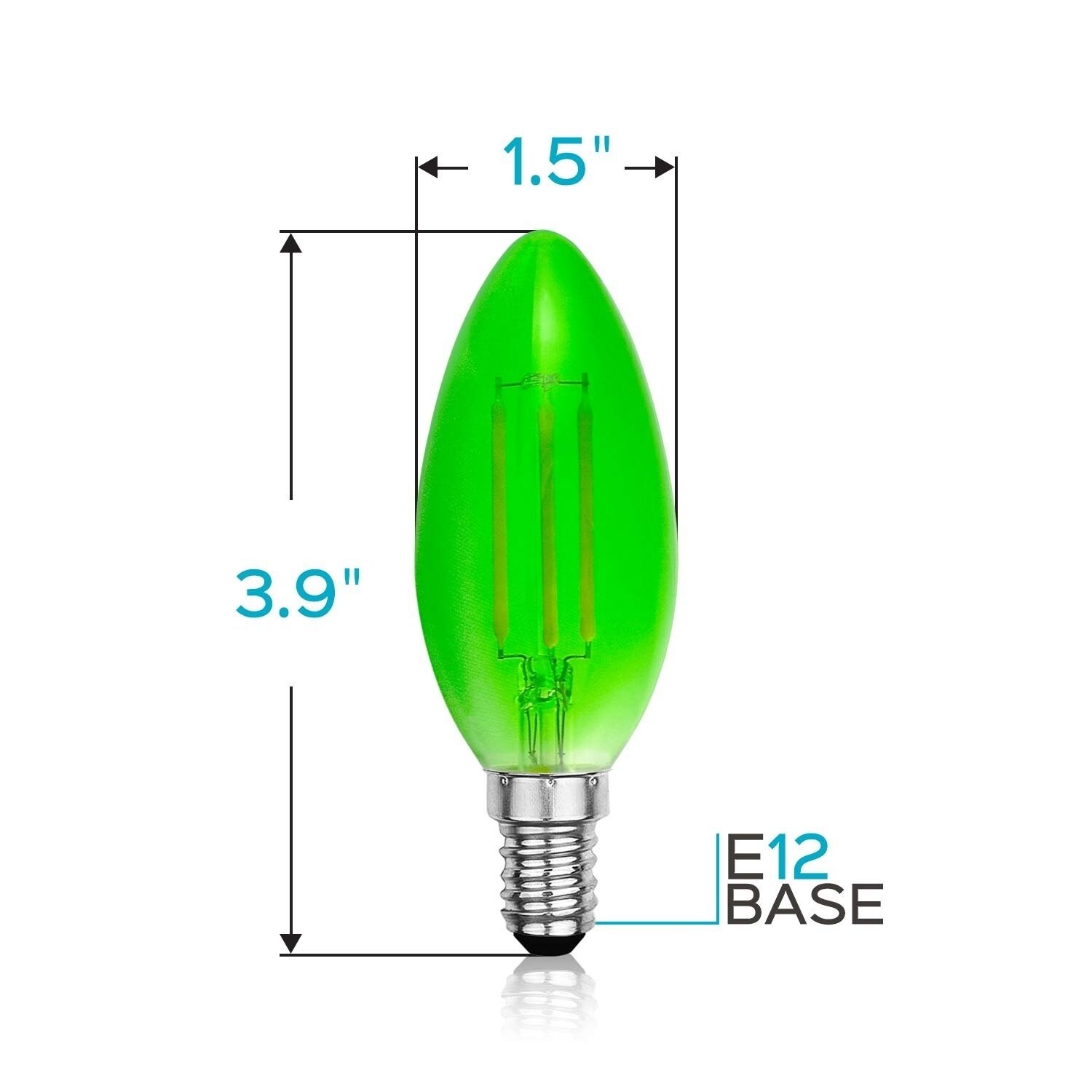 Luxrite Colored Led Green Light Bulb 4w Dimmable Ul Listed Light Bulb 4w Dimmable Ul Listed