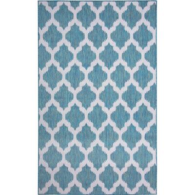 Milana Home Ocean Blue Indoor / Outdoor Rug