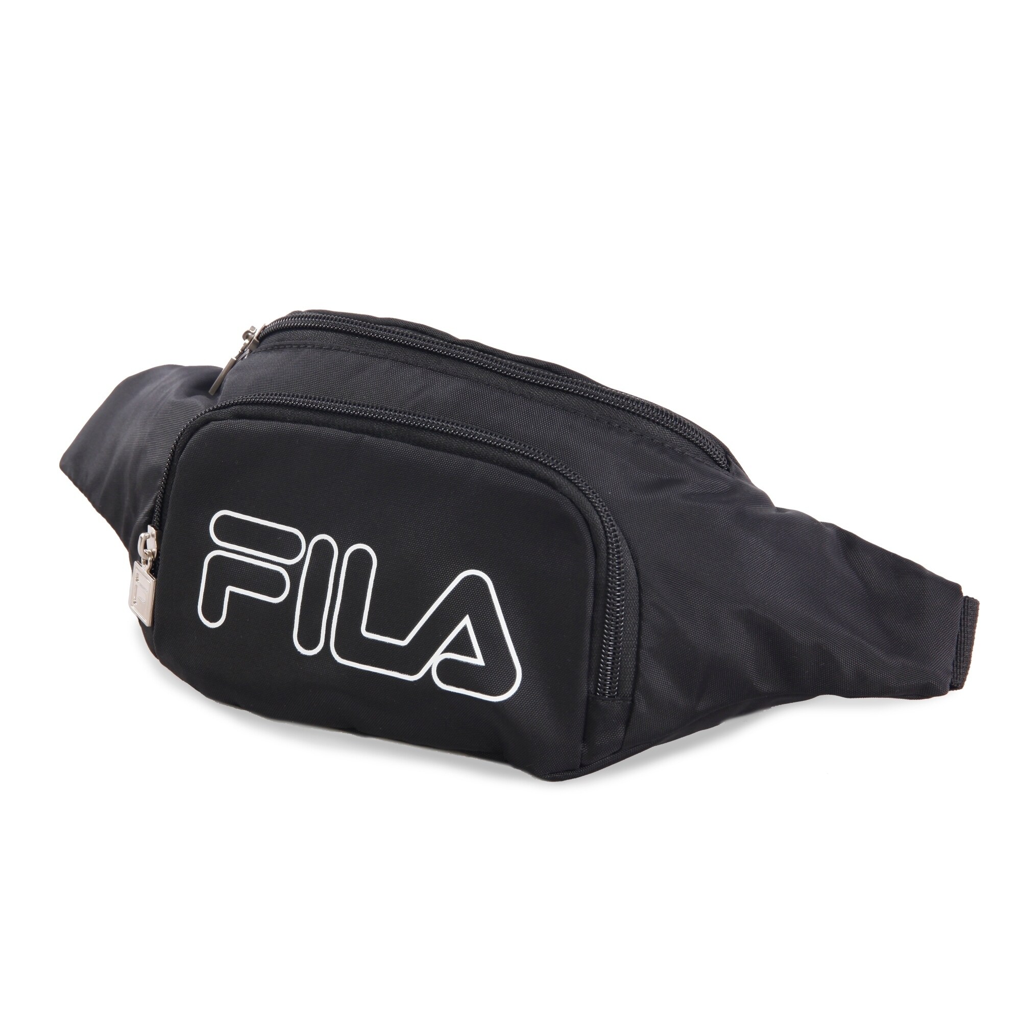 black and white fila fanny pack