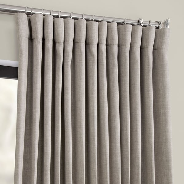 Shop Porch Den Milazzo Faux Linen Extra Wide Blackout Curtain