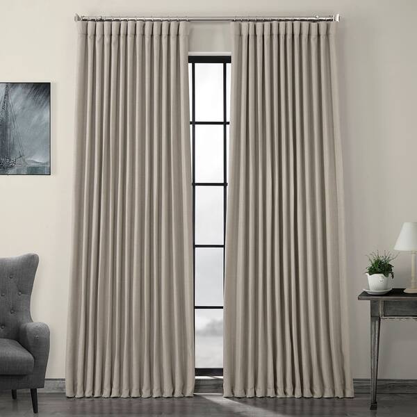 Shop Porch Den Milazzo Faux Linen Extra Wide Blackout Curtain