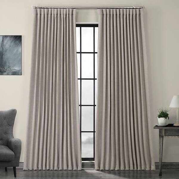 Shop Porch Den Milazzo Faux Linen Extra Wide Blackout Curtain