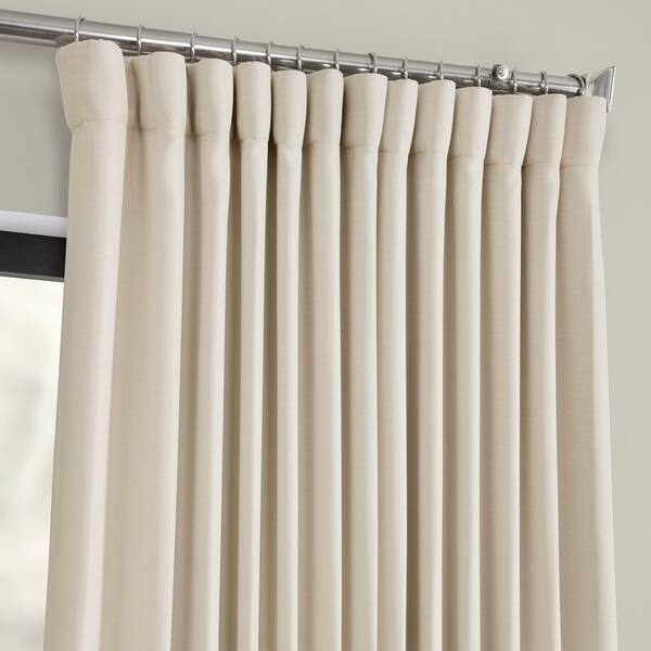 Shop Porch Den Milazzo Faux Linen Extra Wide Blackout Curtain