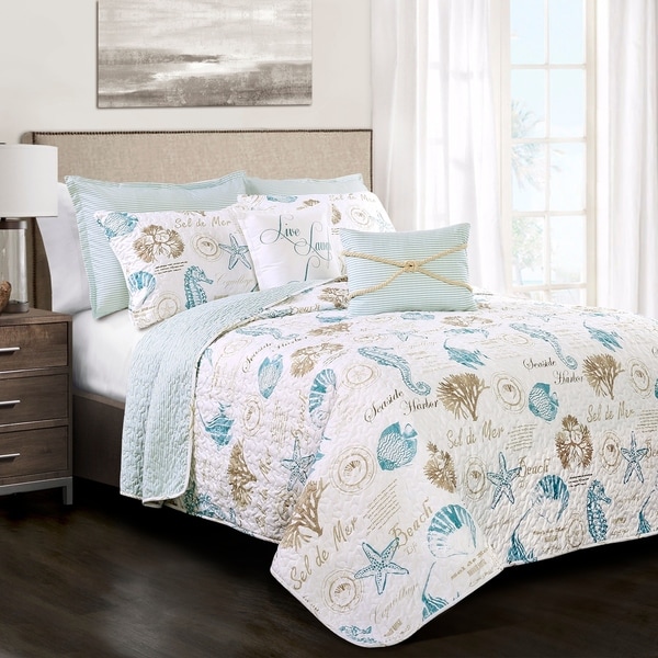 Lush Decor Harbor Life 7 Piece Quilt Set Full - Queen Size (As Is Item). Opens flyout.