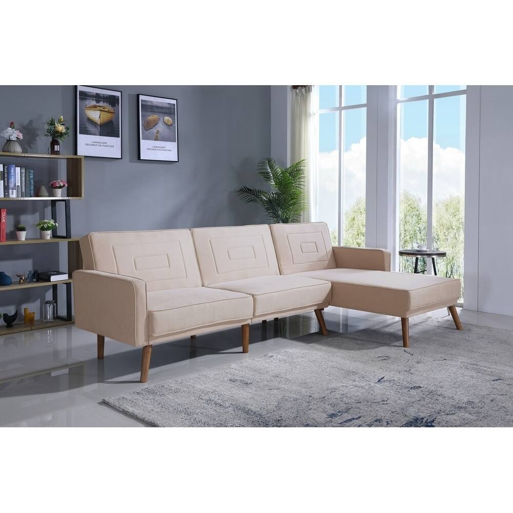 Ventura Convertible Sofa Bed Sectional in Ivory