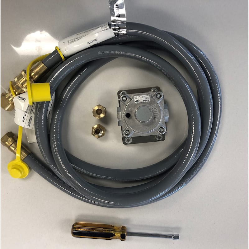 Mont Alpi Propane to Natural Gas Grill Conversion Kit (MANGK) with Regulator and 10 Foot Hose for All Outdoor Kitchen Island