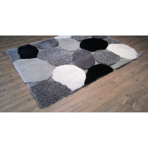 Shop Gray Yellow 5x7 Contemporary Area Rug Big Free Shipping