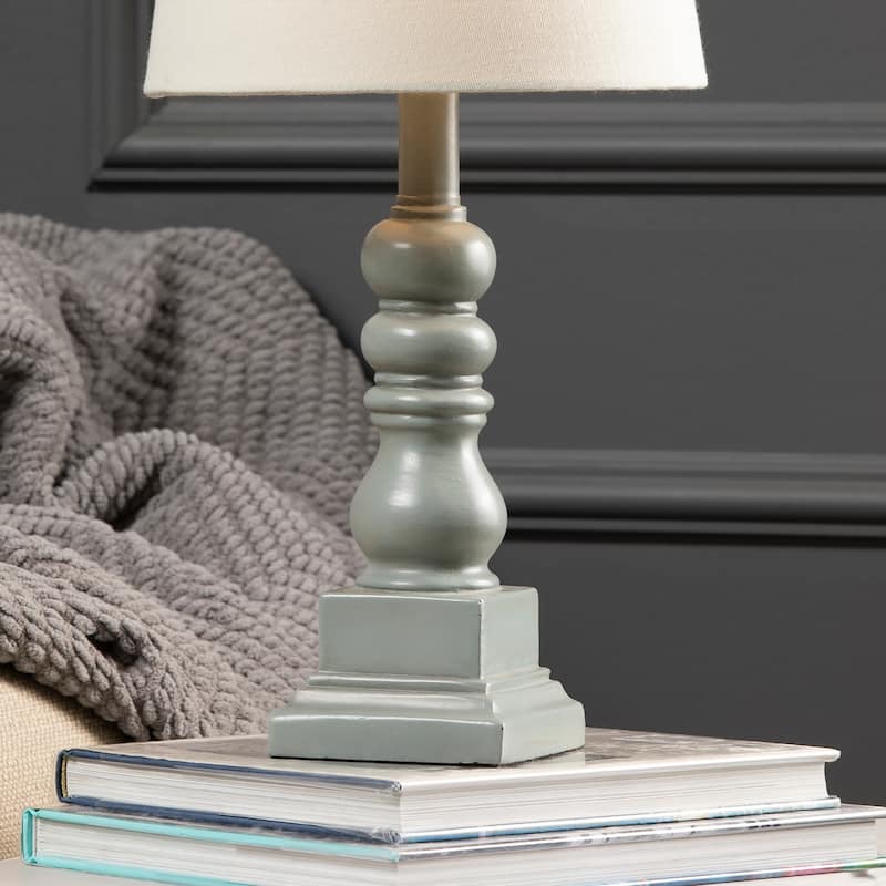 Conrad 18.5" Distressed Gray Resin Table Lamp - 18.5"H x 9"Rnd
