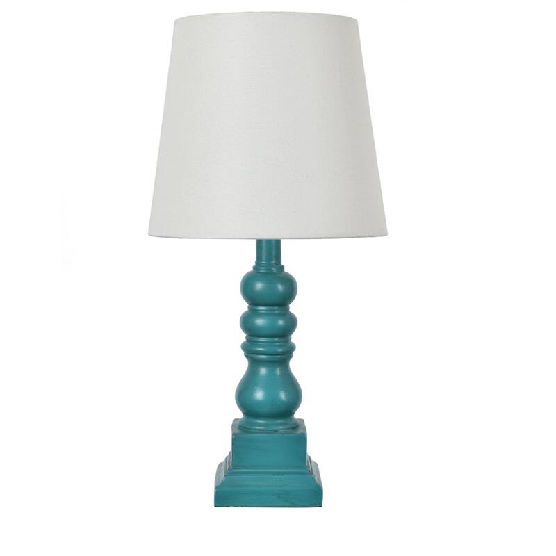 Conrad 18.5" Distressed Blue Resin Table Lamp - 18.5"H x 9"Rnd
