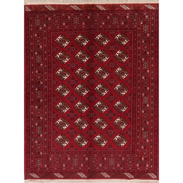 Geometric Balouch Afghan Oriental Area Rug - 7' 0'' X 9' 0''