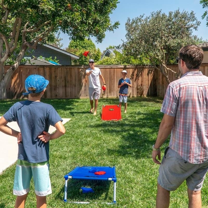 Portable PVC Framed Cornhole Toss Game Set, Corn Hole Game Boards ...