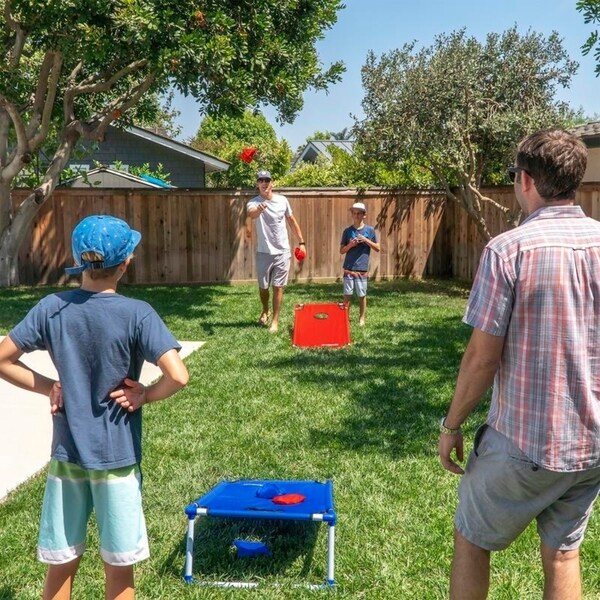 GoSports Portable 4' x 2' XL PVC Framed Cornhole Game Set with 8