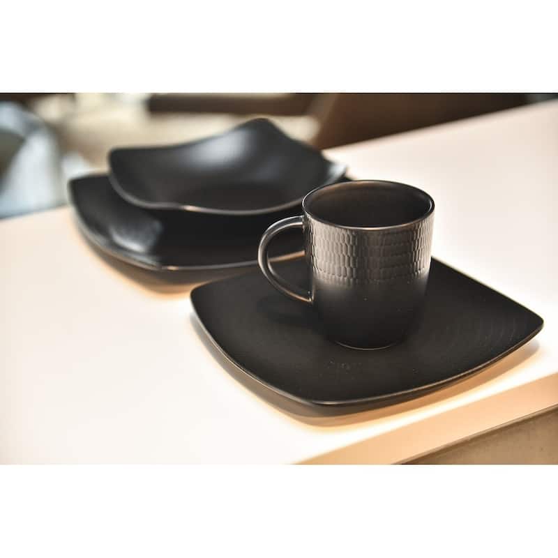 Christopher Knight Collection Black Riso 16Pc Dinner Set