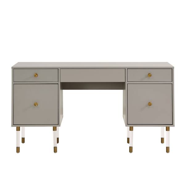 Shop Holly Martin Helston Gray Writing Desk On Sale Free
