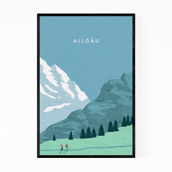 Noir Gallery Allgäu Germany Vintage Travel Framed Art Print