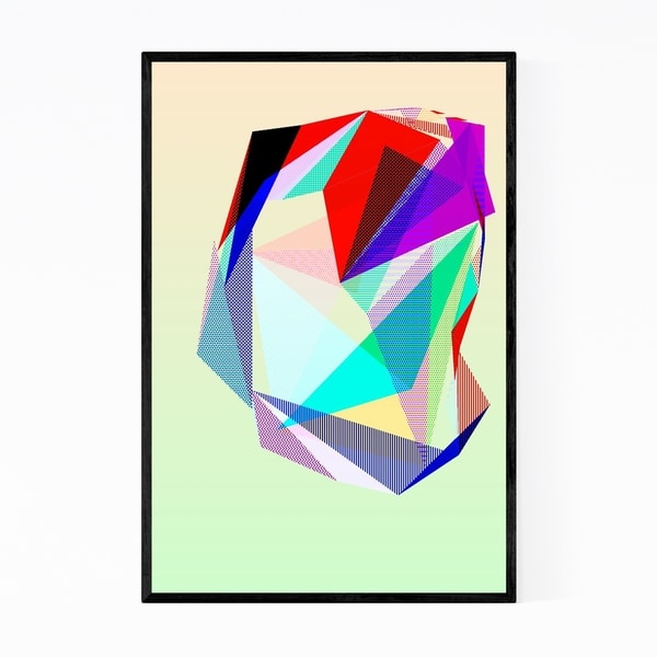 Noir Gallery Abstract Digital Geometric Vaporwave Framed Art Print