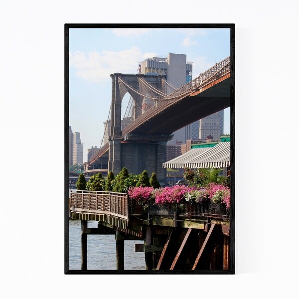 Noir Gallery Brooklyn Bridge New York Photo Framed Art Print