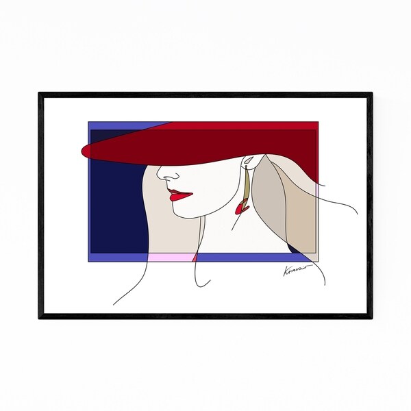 Noir Gallery Feminine Figurative Woman Portrait Framed Art Print