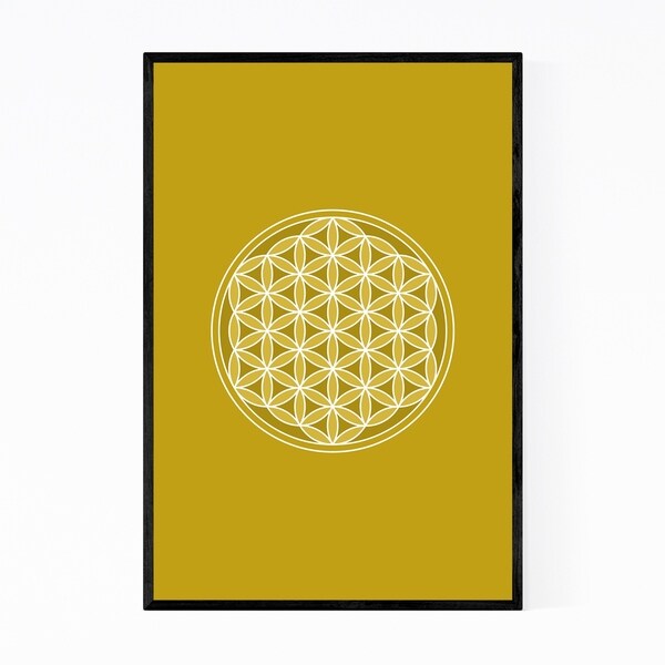 Noir Gallery Sacred Geometric Abstract Framed Art Print