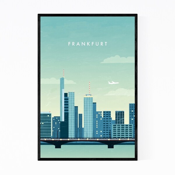 Noir Gallery Frankfurt Germany Vintage Travel Framed Art Print